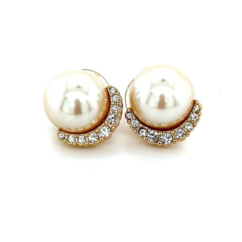 Pearl & Rhinestones Earrings‎